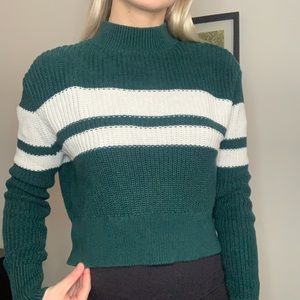Lottie Moss cropped high neck sweater